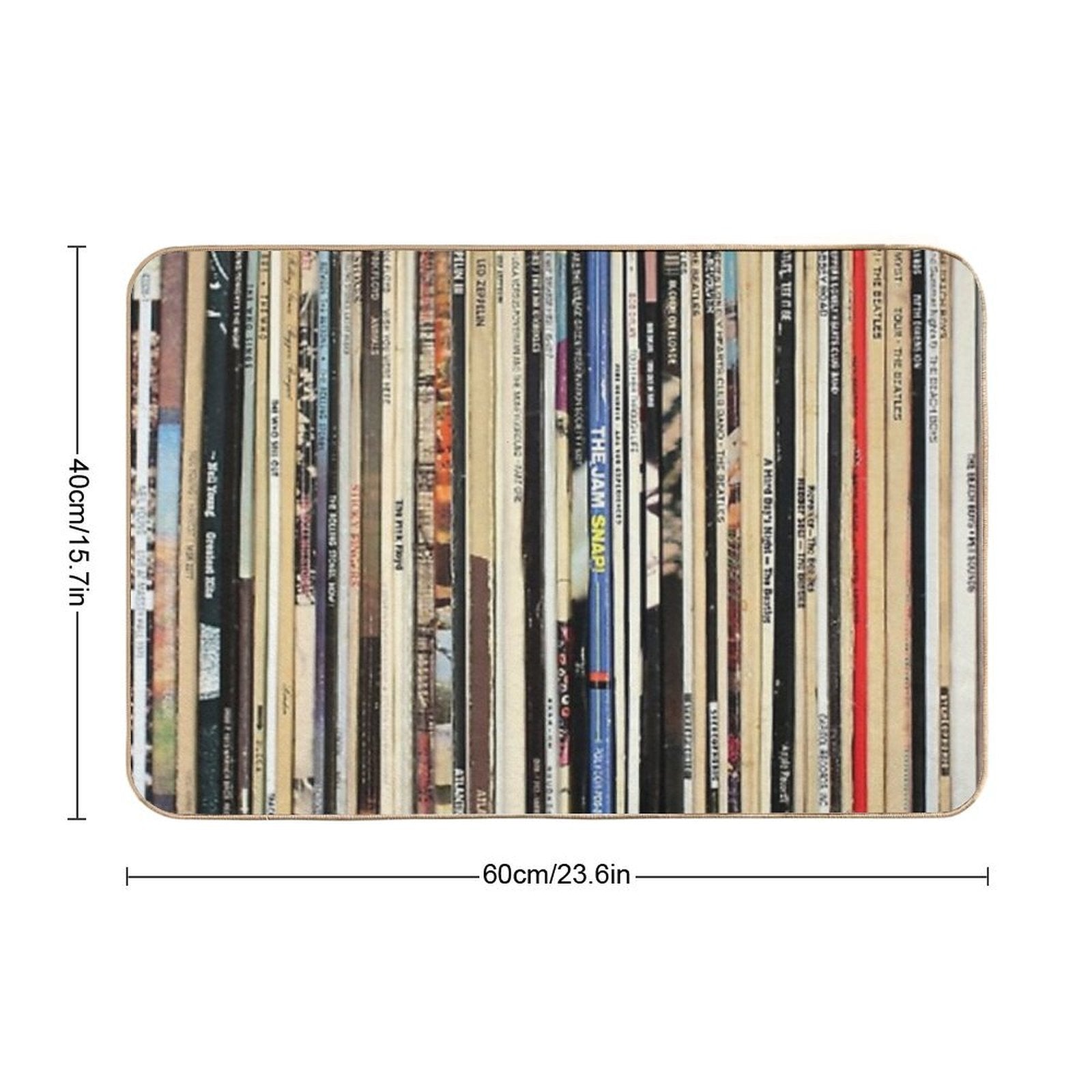 Classic Rock Vinyl Records  Dirt-Trapping Bath Mat