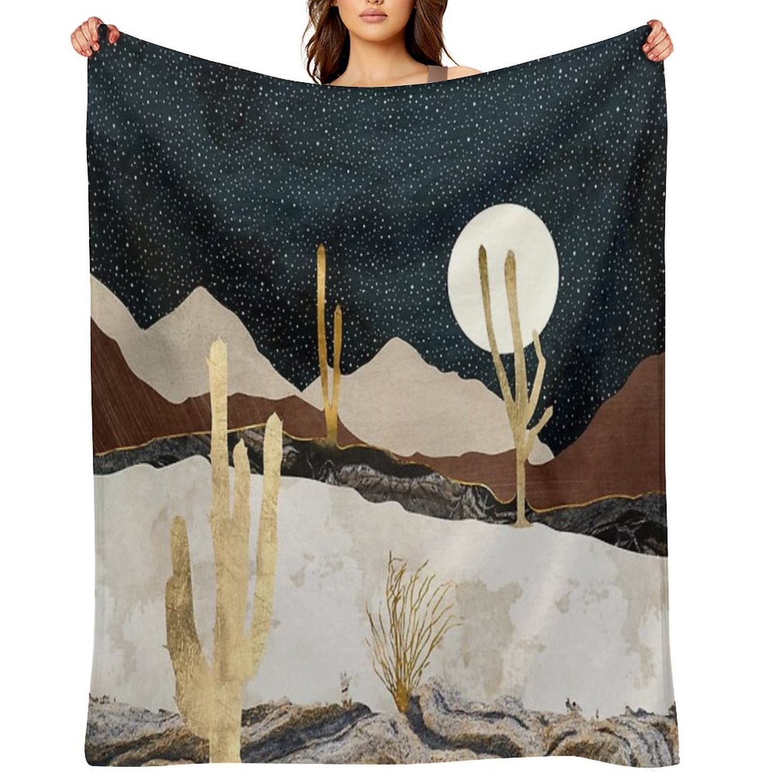 Desert View Quick-dry Throw Blanket