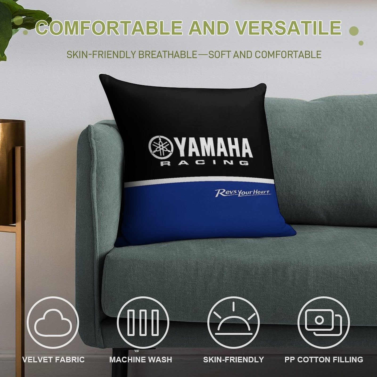 YAMAHA Race Soft Anti-Pilling Throw Pillow