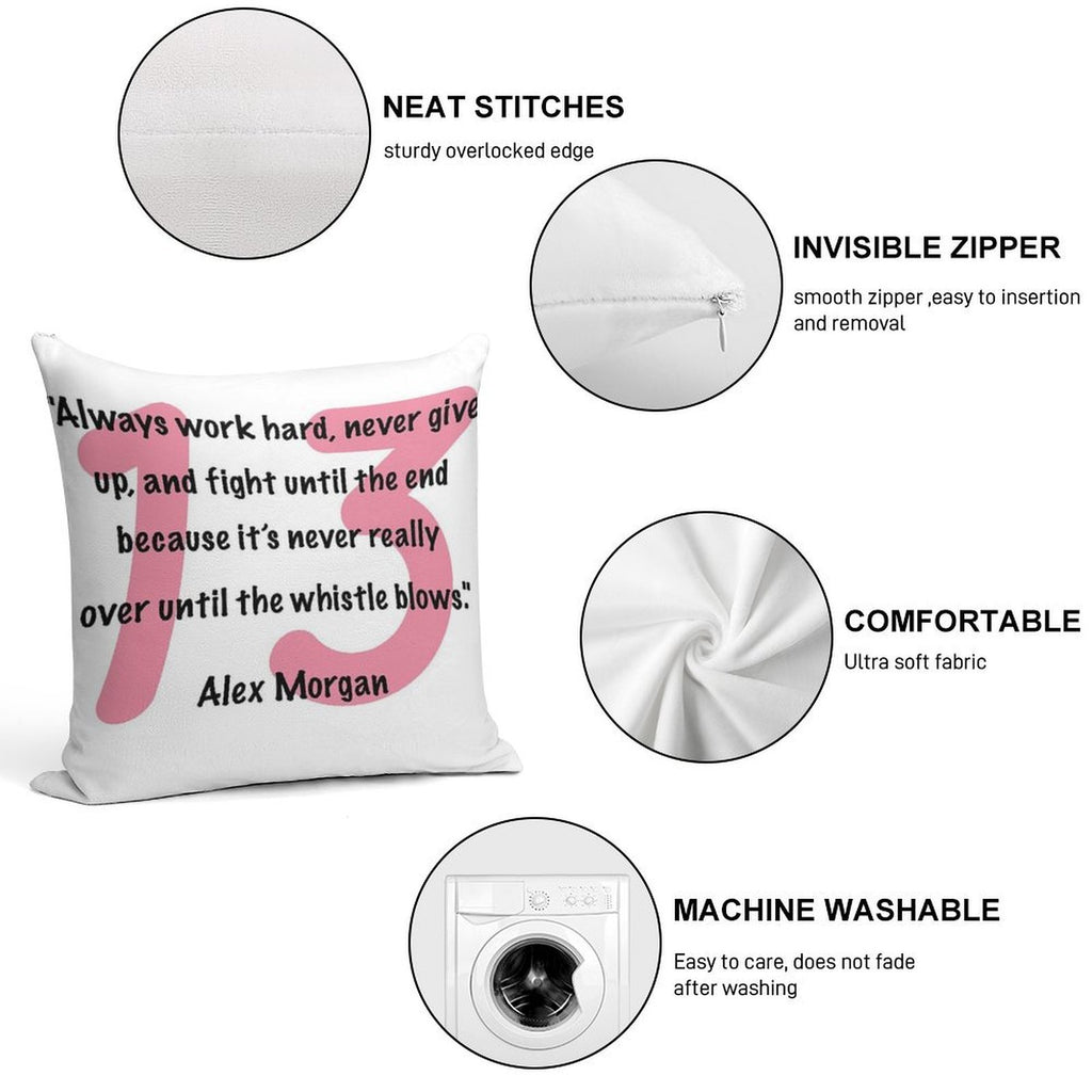 Alex Morgan Quote Soft Style Accent Throw Pillow
