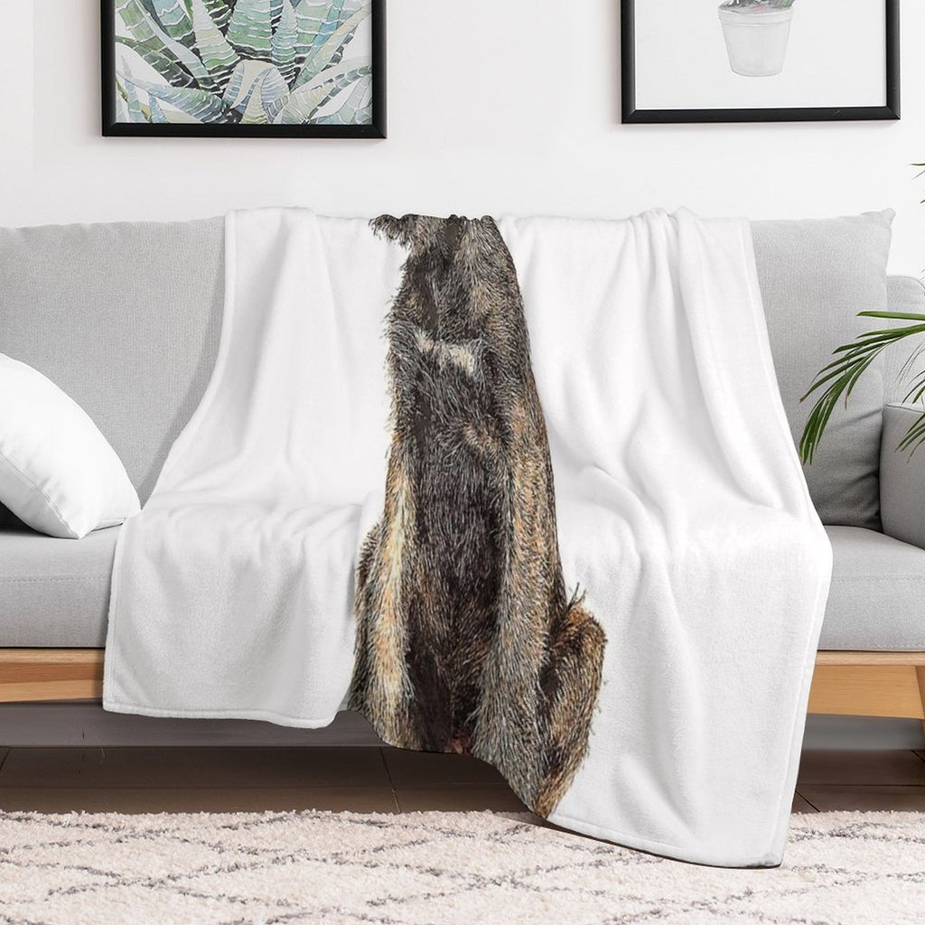 Super Cool Irish Wolfhound Dog - Custom Pet Portrait Art Studio Multi-functional Throw Blanket