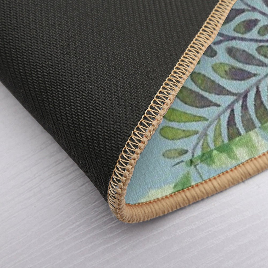 Tropical Vibe Leafy Pattern  Versatile Bath Mat