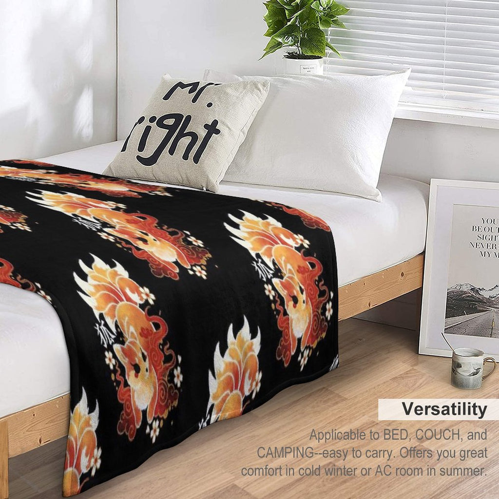 Kitsune Kawaii Comfort Throw Blanket