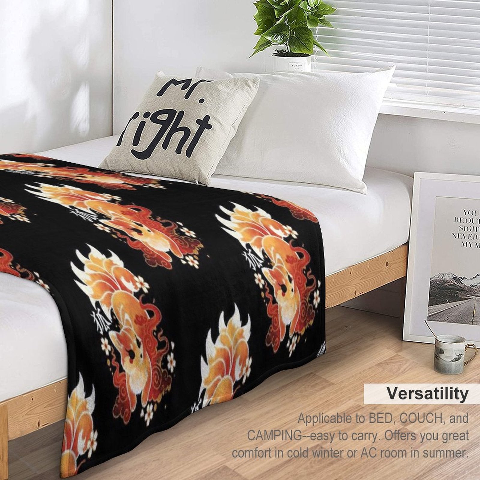 Kitsune Kawaii Comfort Throw Blanket