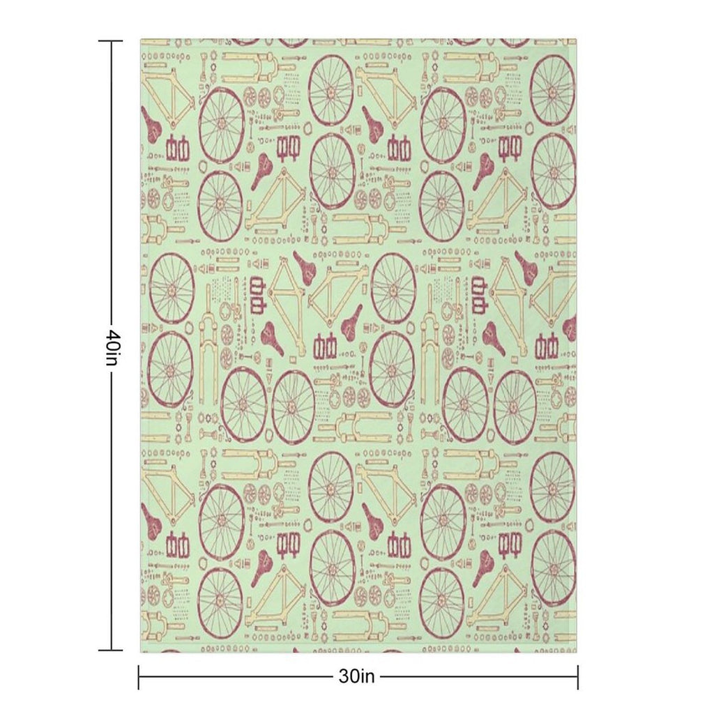 Bicycle Parts Compact Throw Blanket