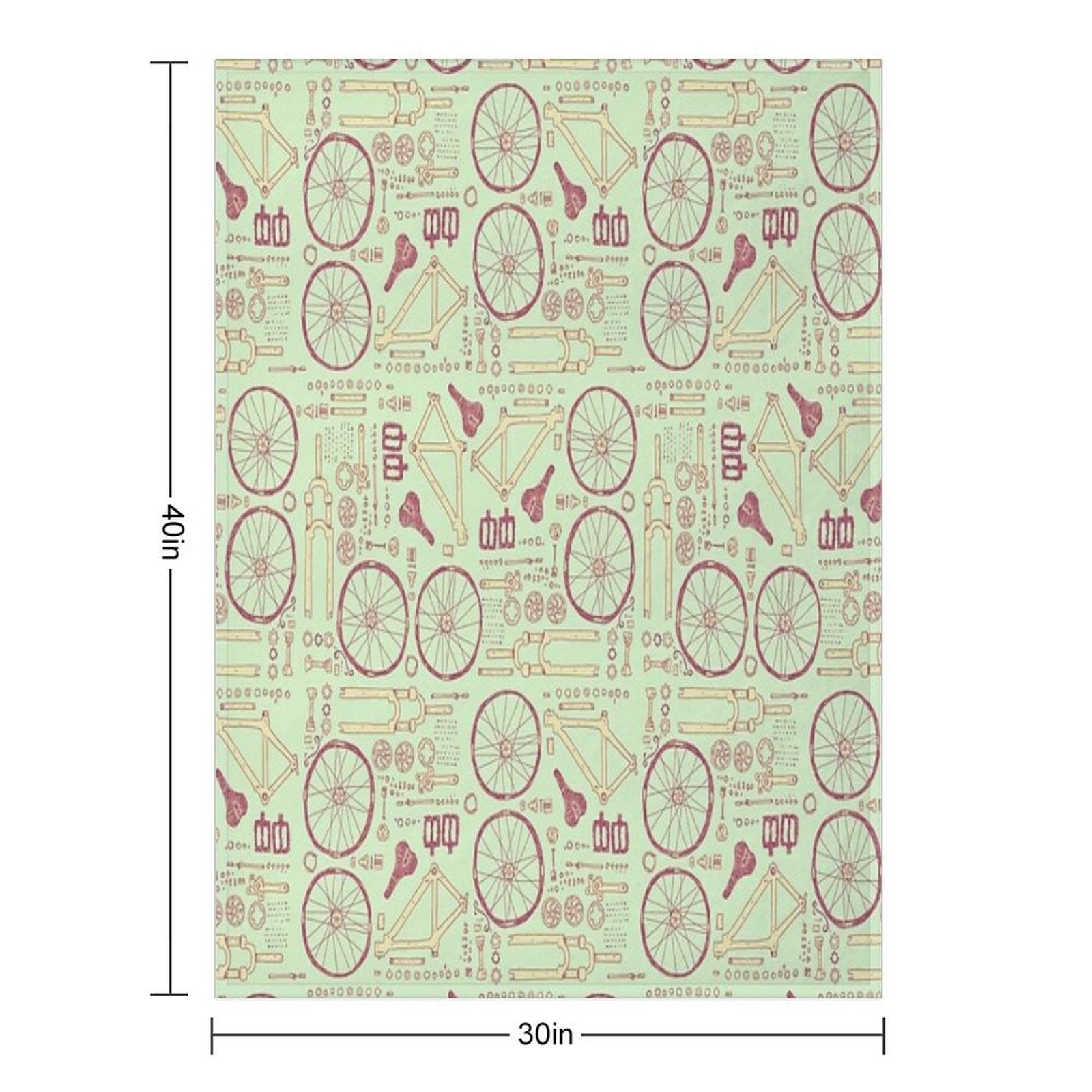 Bicycle Parts Compact Throw Blanket
