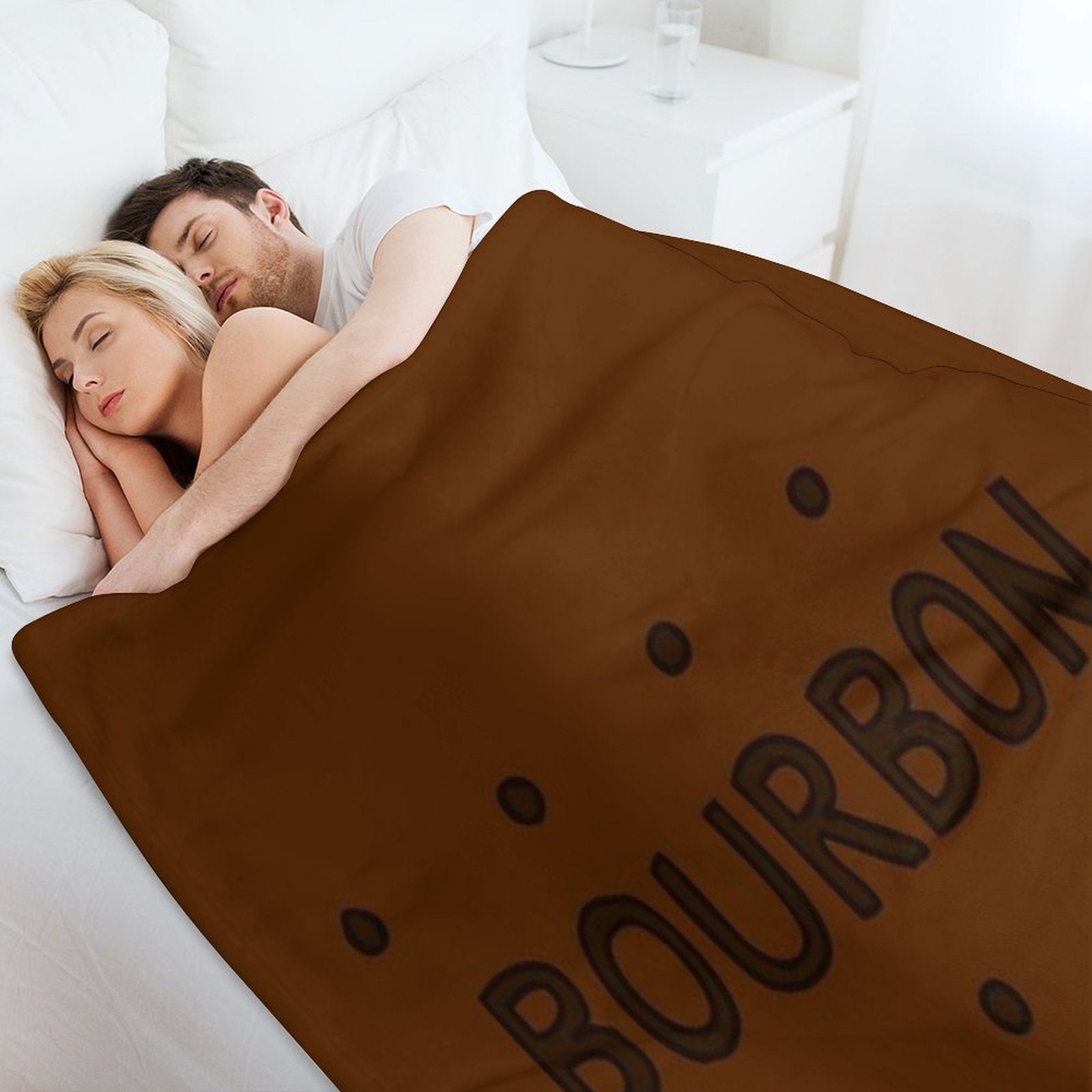 Chocolate Bourbon Biscuit Sustainable Throw Blanket