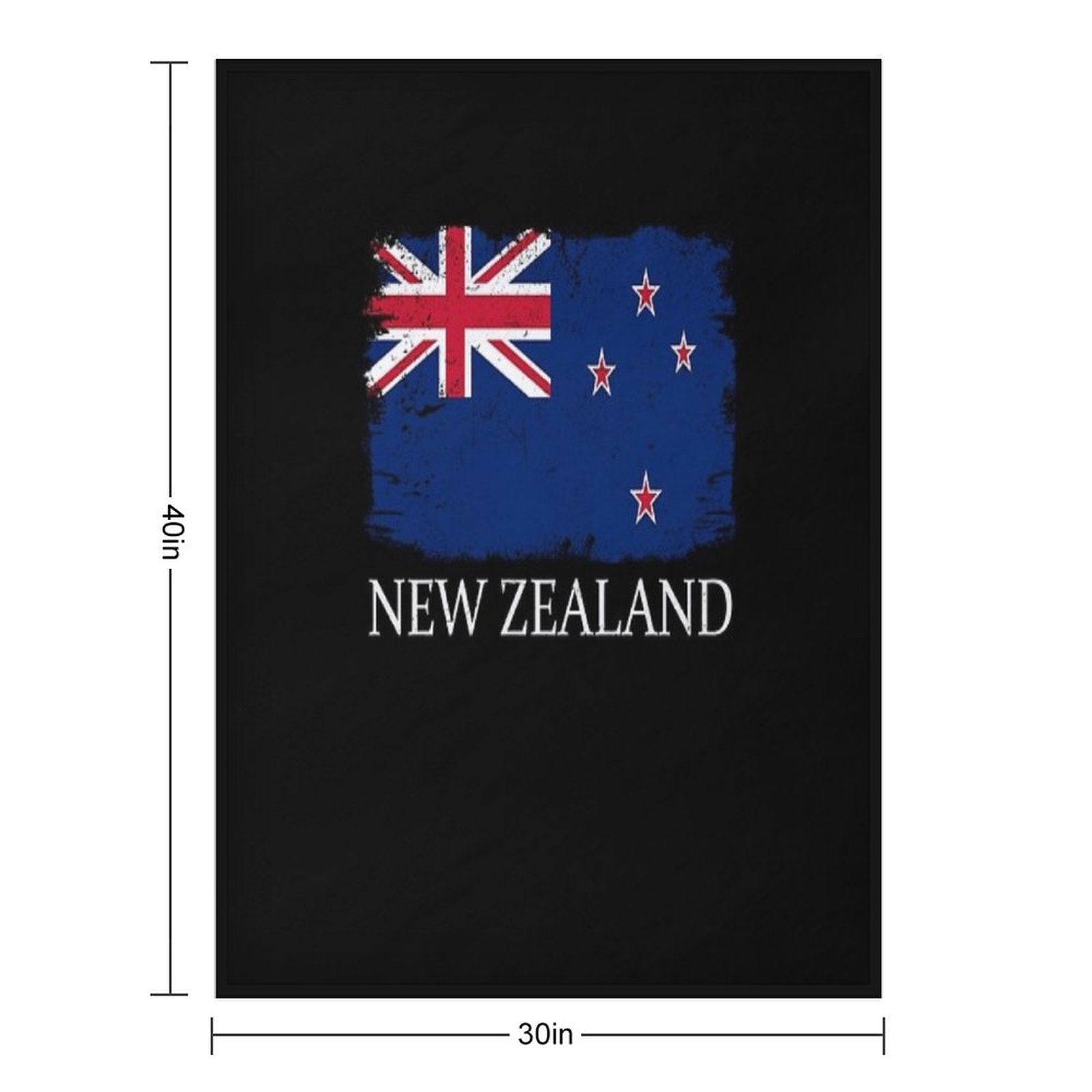 New Zealand Country Flag New Zealand Country Tourist Sustainable Throw Blanket