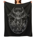 Odin And His Ravens Huginn And Muninn All-season Throw Blanket