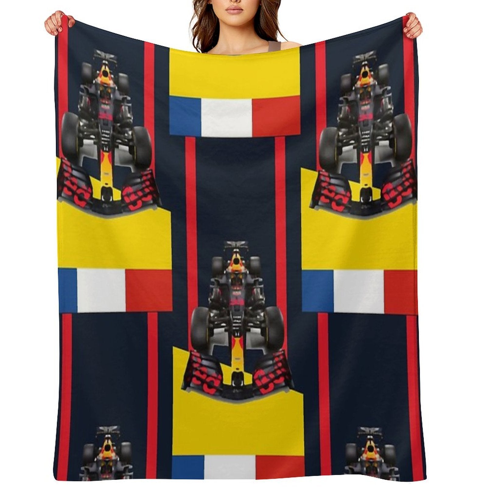Team Max Verstappen Racing F1 Car  Formula One Machine-washable Throw Blanket