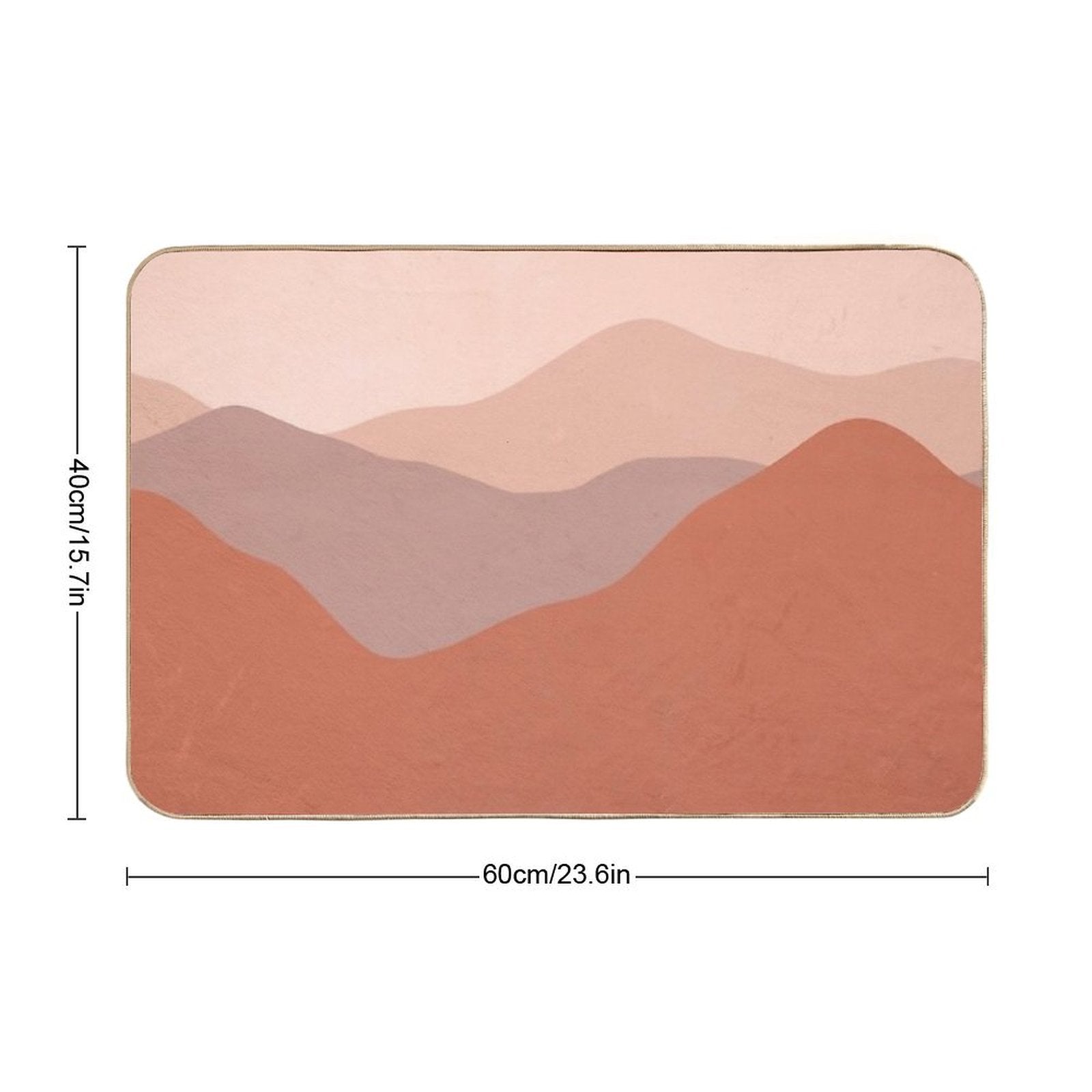 Boho Earthy Landscape Durable Bath Mat