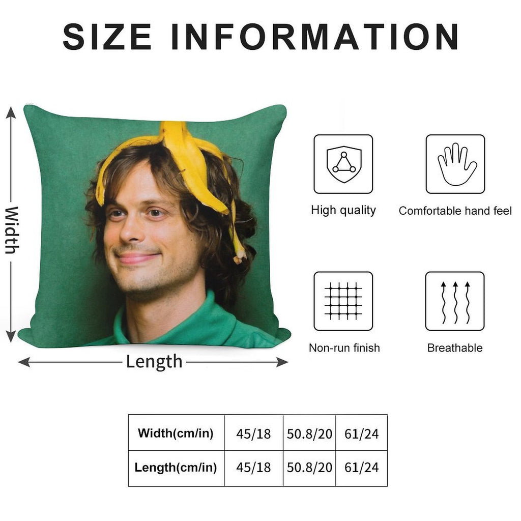 Matthew Gray Gubler with A Banana Soft Skin-Friendly Throw Pillow