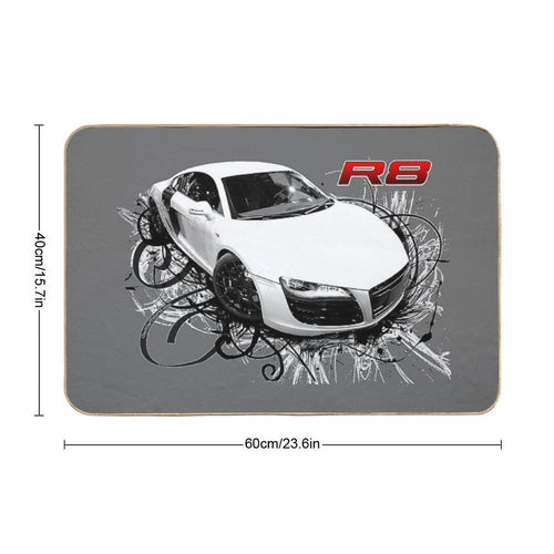 Audi R8 in Swirls  Long-Lasting Bath Mat
