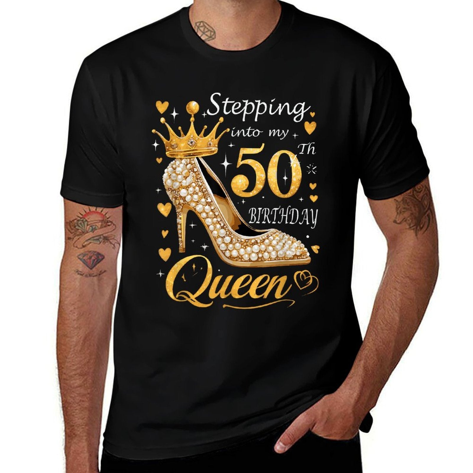 50 Year Old High Heels Stepping Into My 50th Birthday  Relaxed-fit T-Shirt