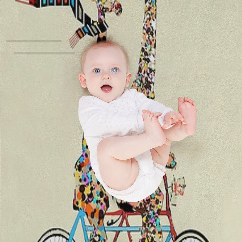Giraffes Days Lets Tandem Plush Throw Blanket