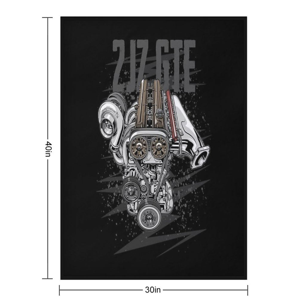 Toyota 2jz Gte Engine Velvety-soft Throw Blanket