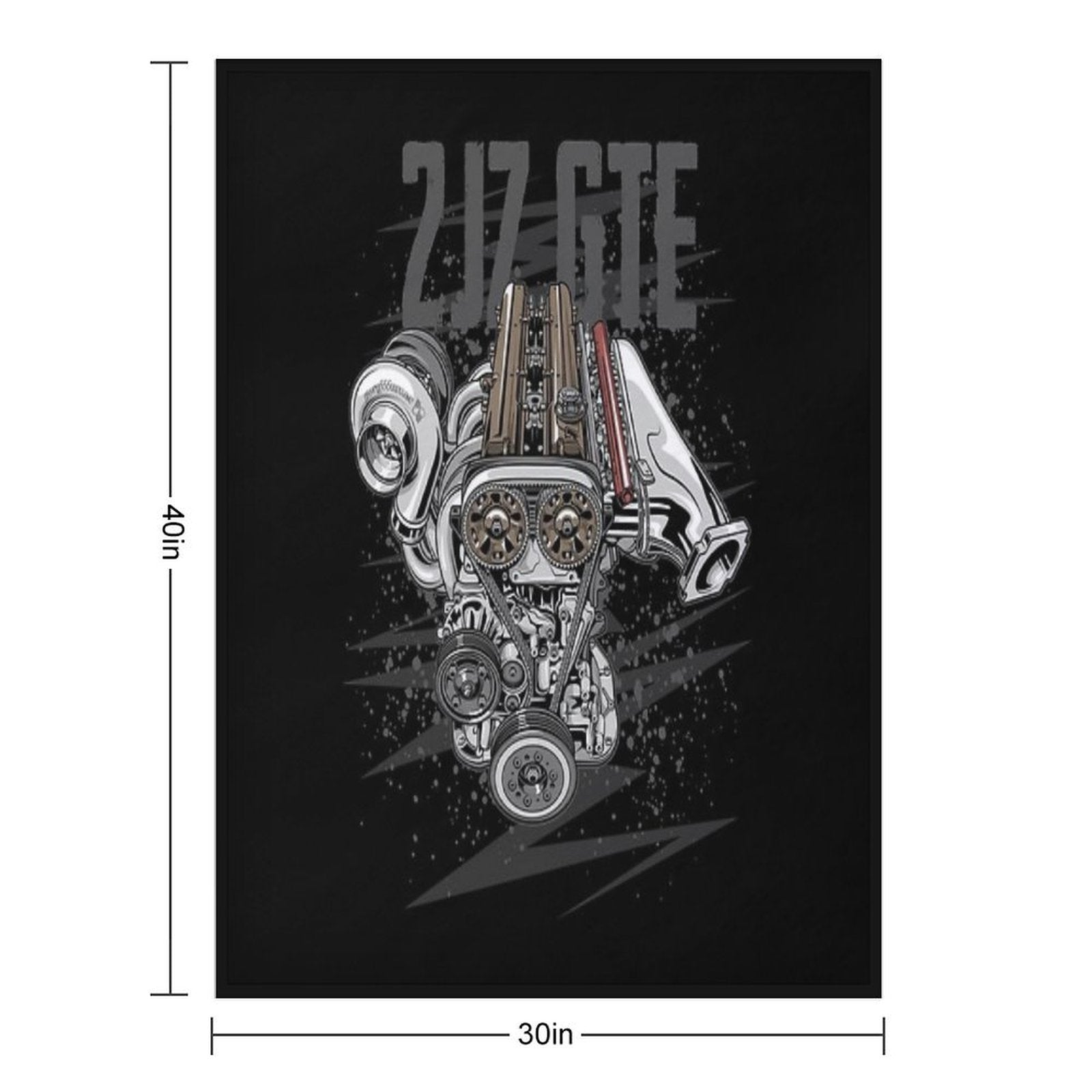 Toyota 2jz Gte Engine Velvety-soft Throw Blanket