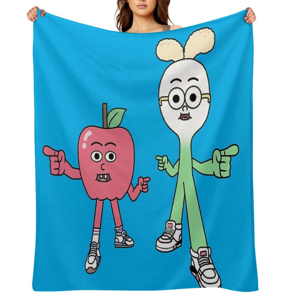 Apple And Onion Machine-washable Throw Blanket