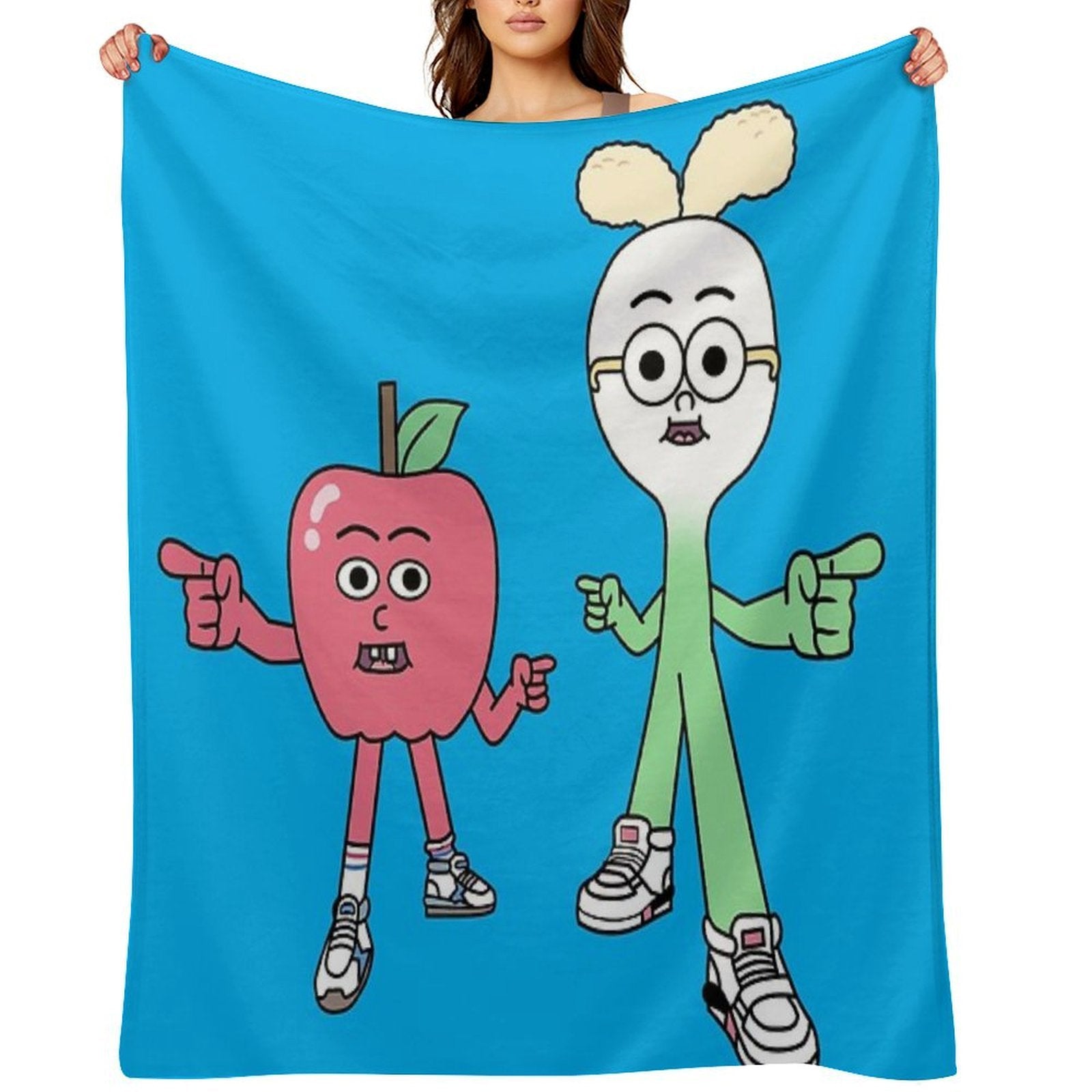 Apple And Onion Machine-washable Throw Blanket