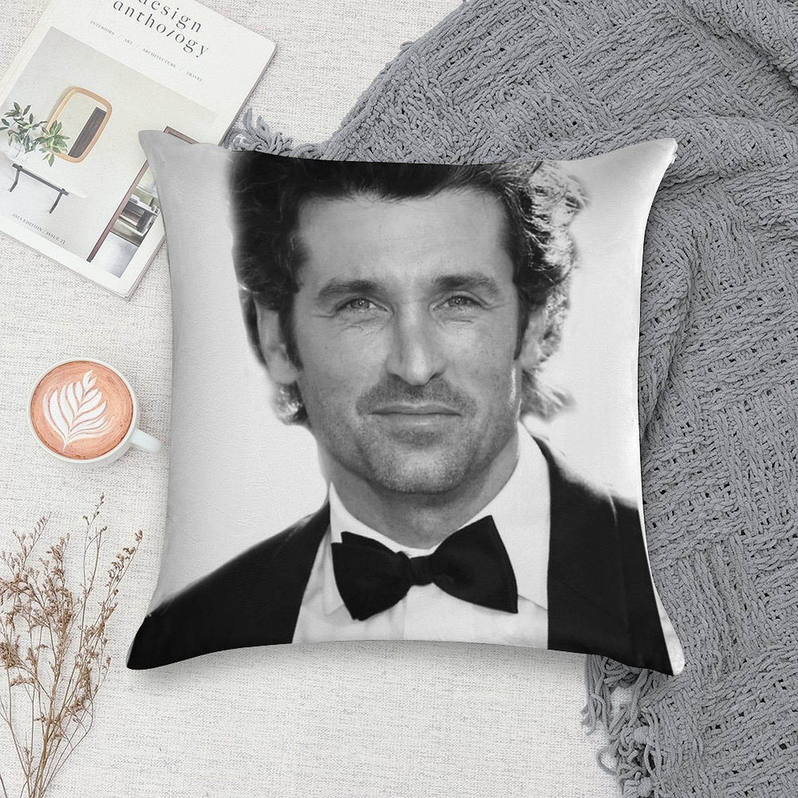 Patrick Dempsey Soft Fade-Resistant Throw Pillow