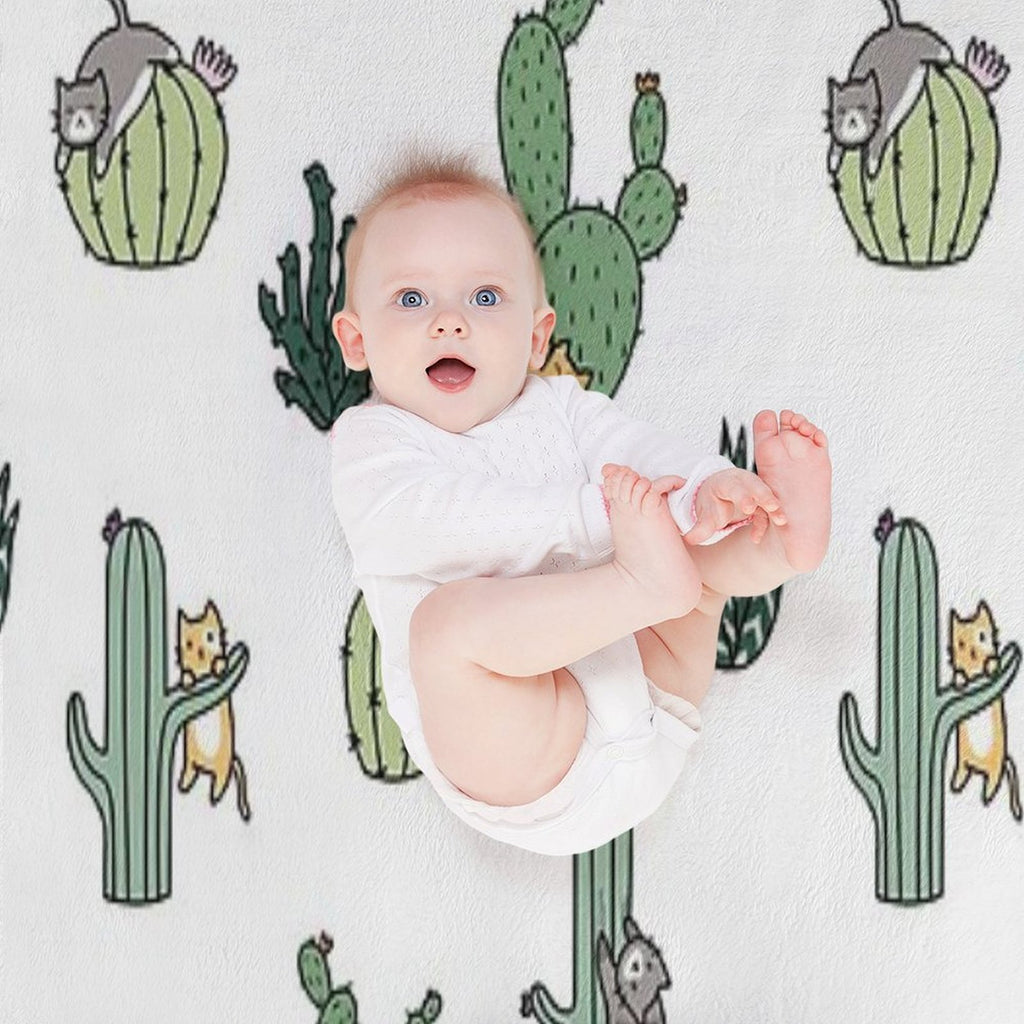 Cacti Cats Multi-functional Throw Blanket