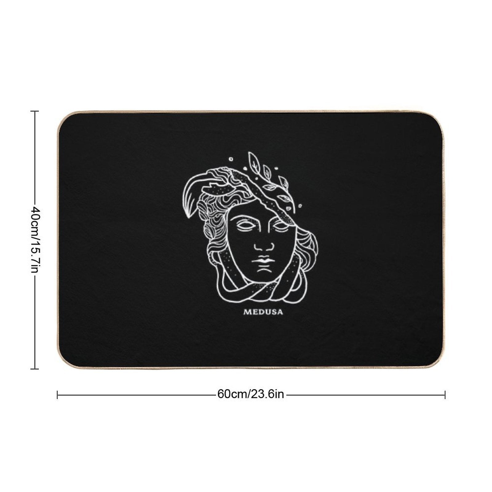 Head of Medusa Greek Mythology  Absorbent Bath Mat