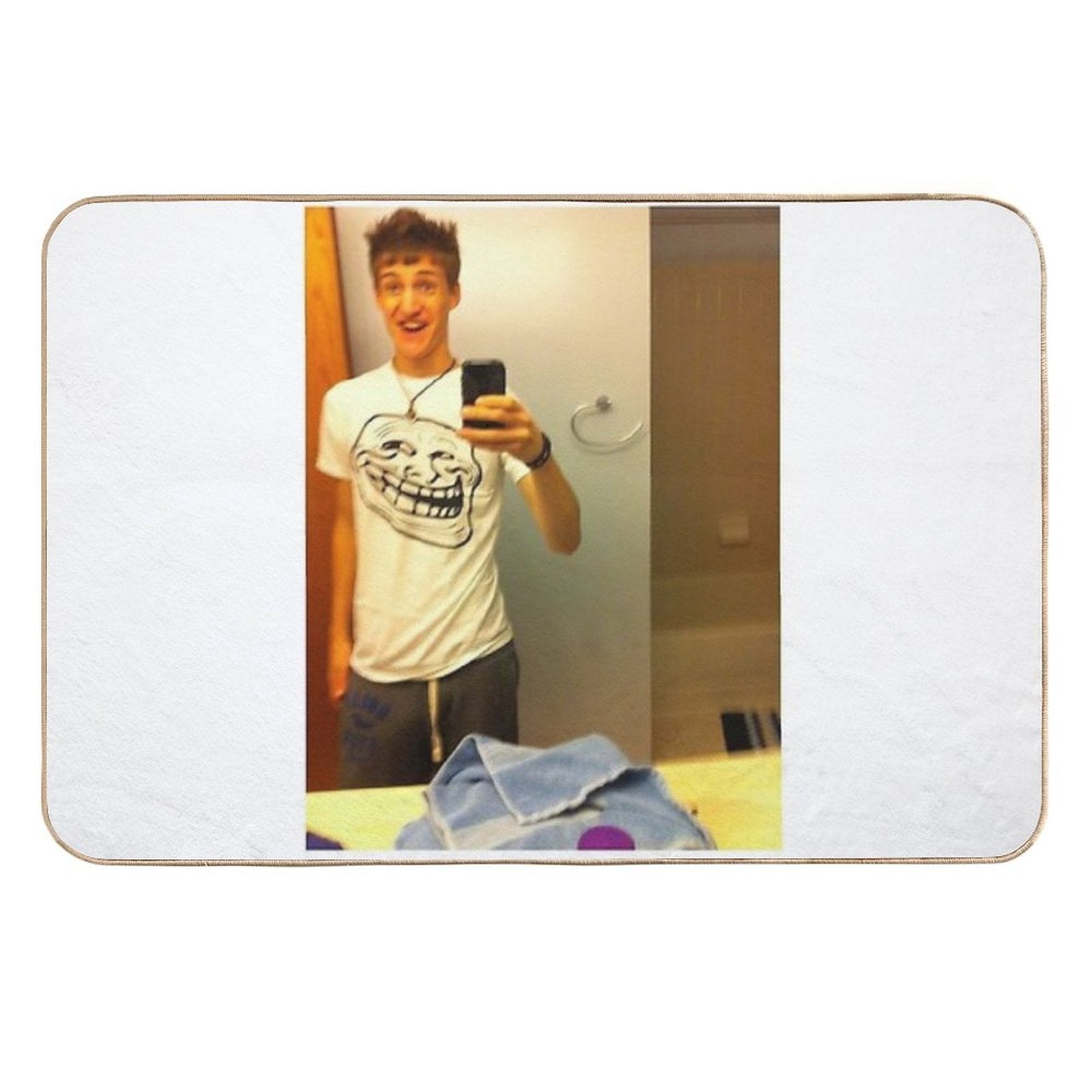 NINJA TROLL AWESOME  Fade-Resistant Bath Mat