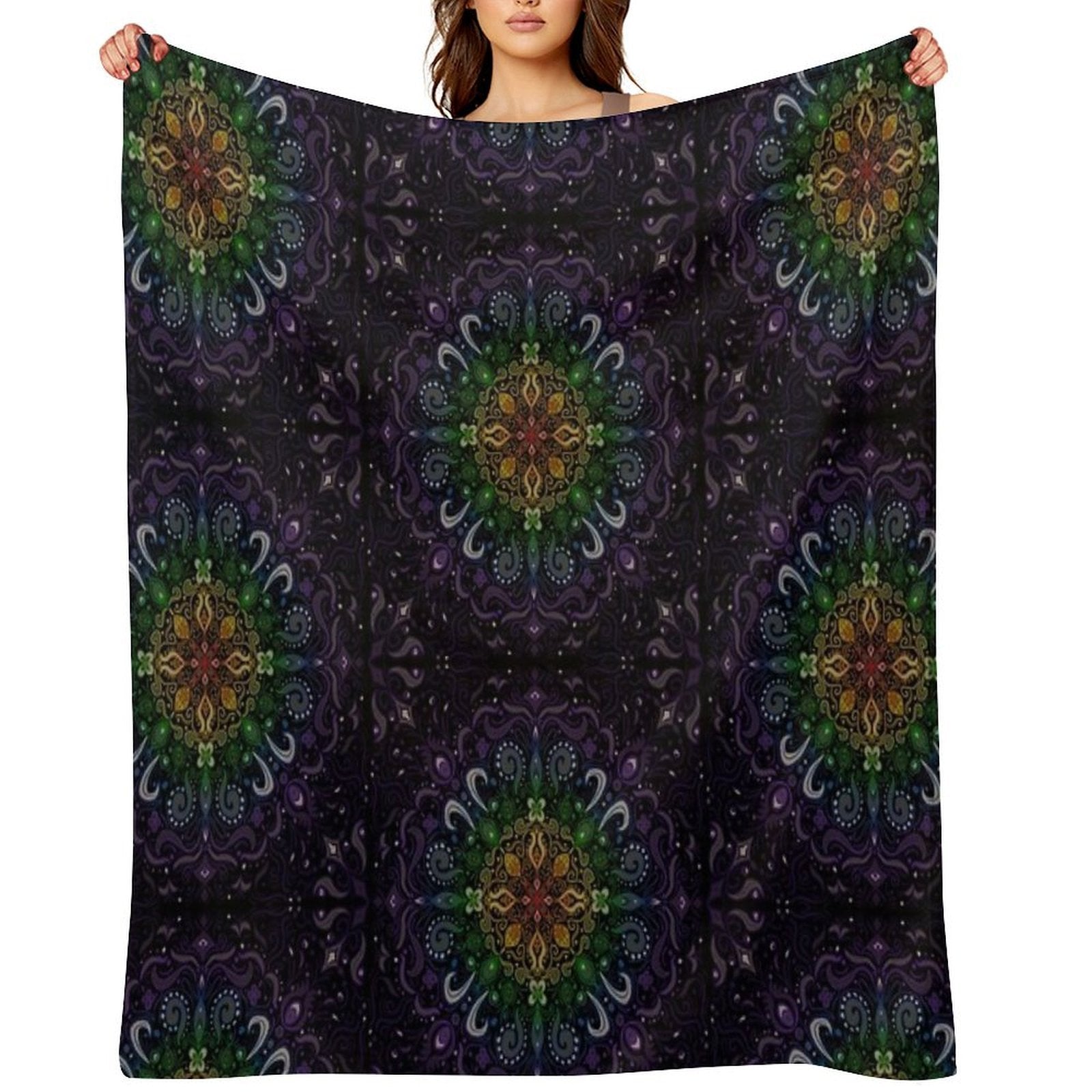 Rainbow Swirls Anti-pilling Throw Blanket