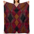 Bohemian Artwork Design Sustainable Throw Blanket