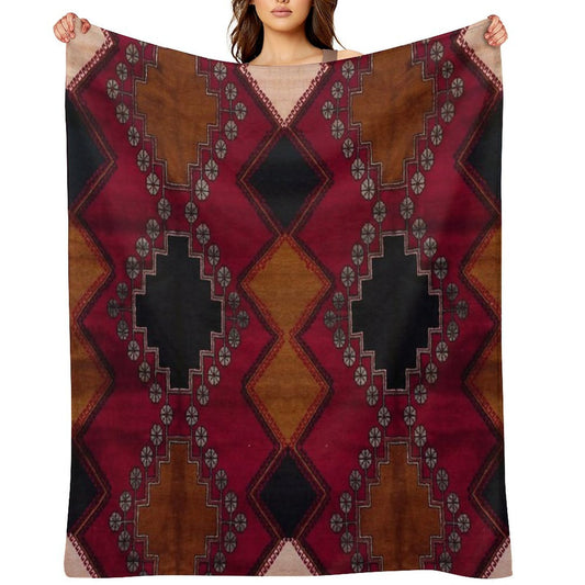 Bohemian Artwork Design Sustainable Throw Blanket