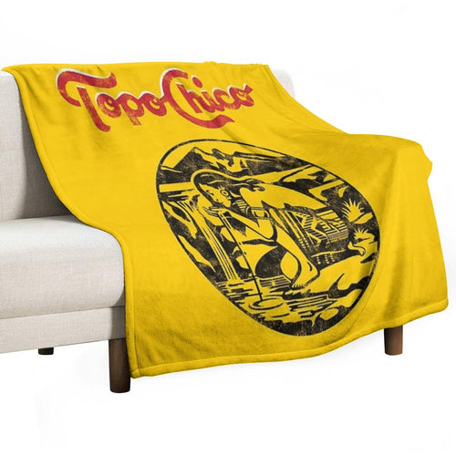 Aztec Princess - Topo Chico Agua Mineral Worn And Washed Logo (sparkling Mineral Water) Sustainable Throw Blanket
