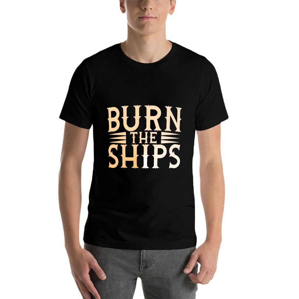 Burn The Ships Patriotic Fourth of July Freedom Premium  Lightweight T-Shirt