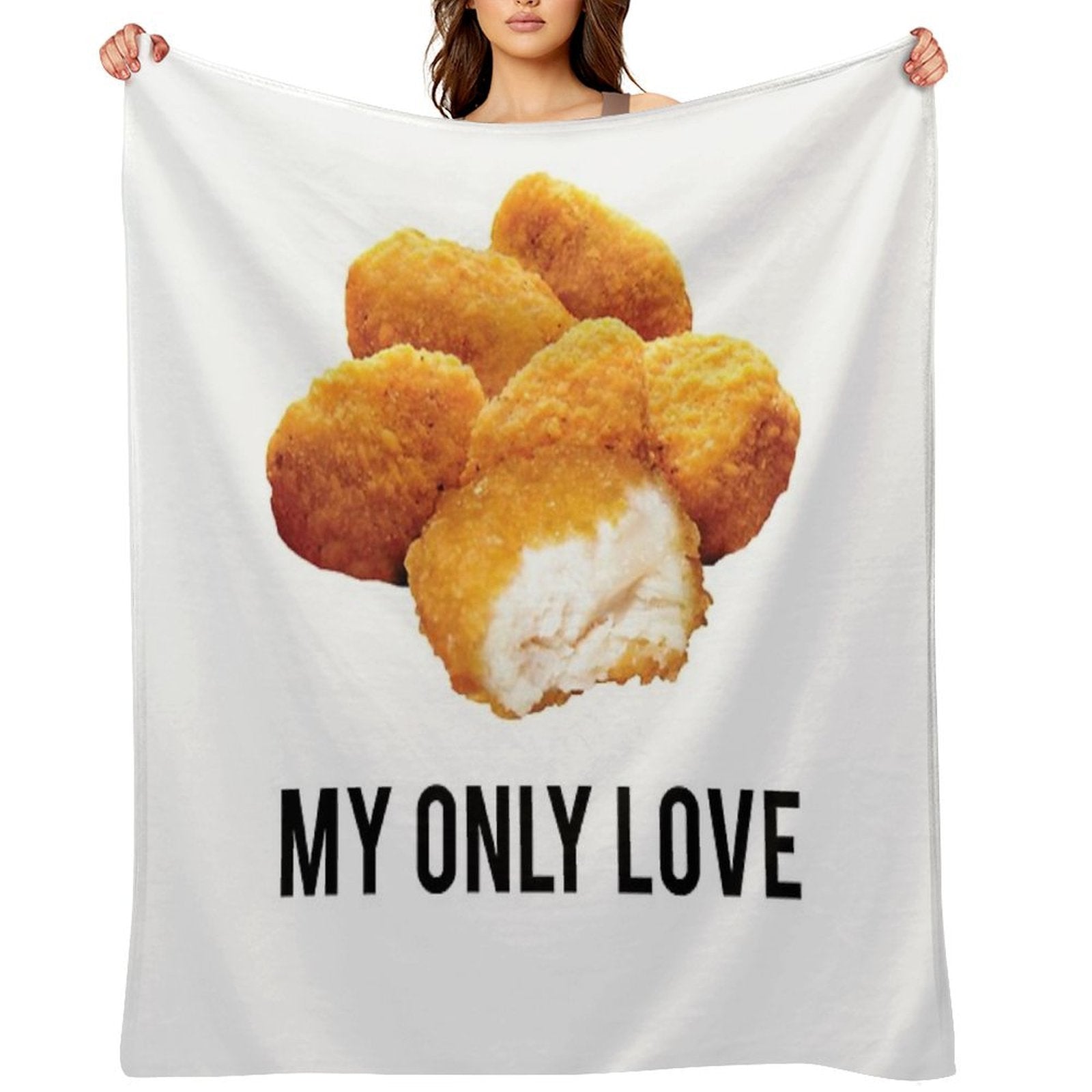 Chicken Nuggets  My Only Love Plush Throw Blanket