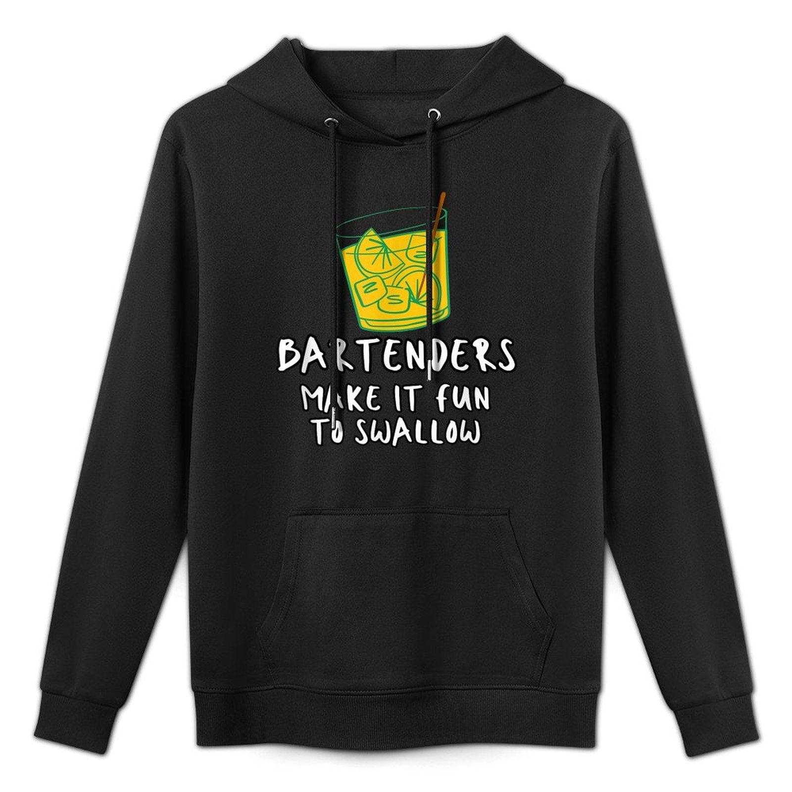 Bartenders Make It Fun To Swallow Adjustable Hood Hoodie