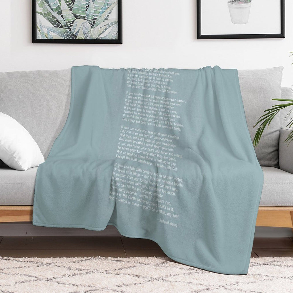 The Rudyard Kipling Poem IF Gift-ready Throw Blanket
