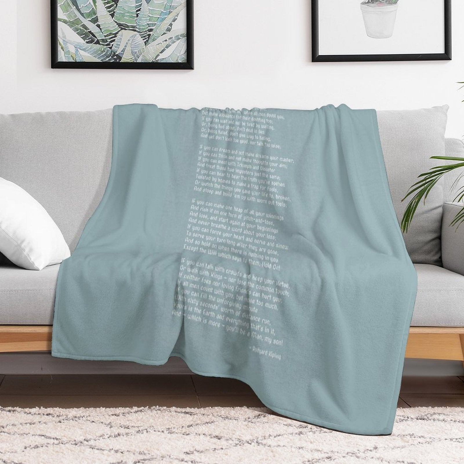 The Rudyard Kipling Poem IF Gift-ready Throw Blanket