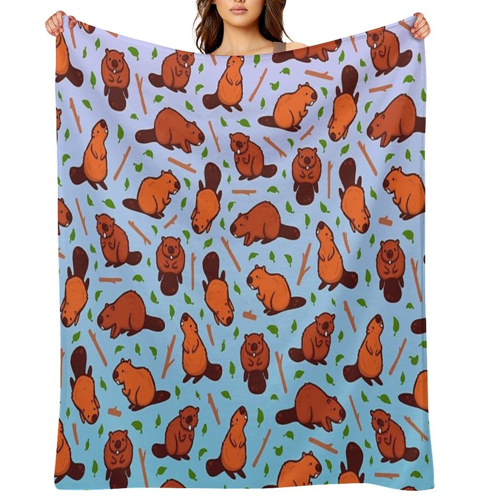 Beaver FevEr Anti-pilling Throw Blanket