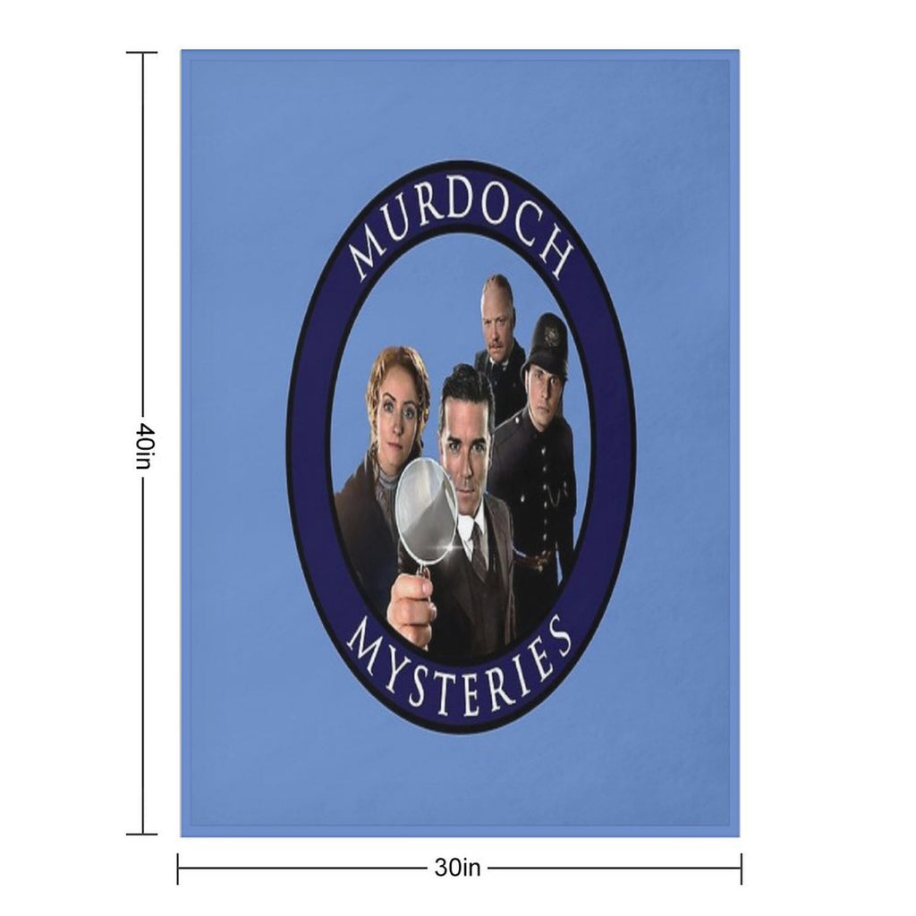 Murdoch Mysteries Design in Blue Durable Throw Blanket