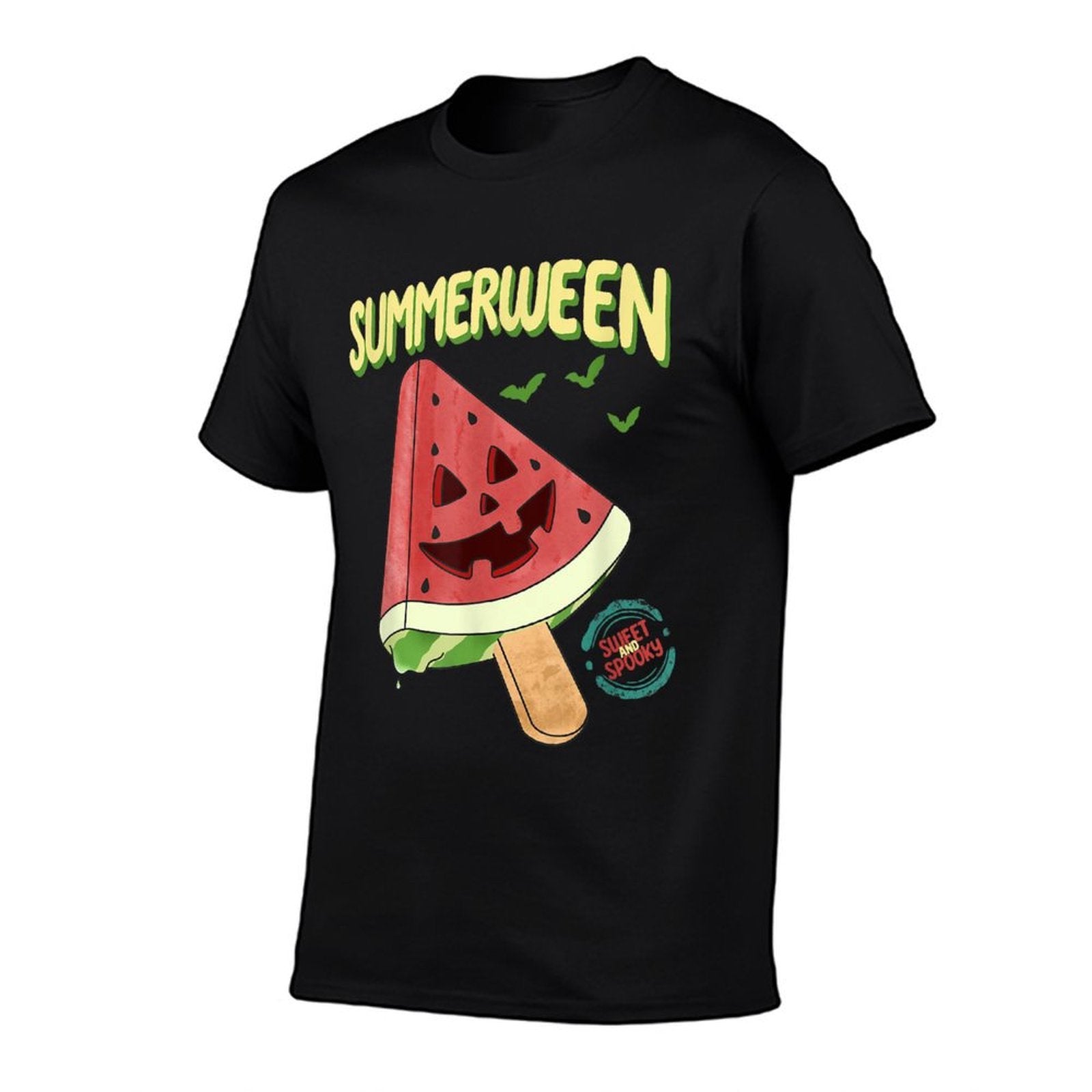 Summerween Sweet And Spooky Halloween  Rolled Sleeves T-Shirt
