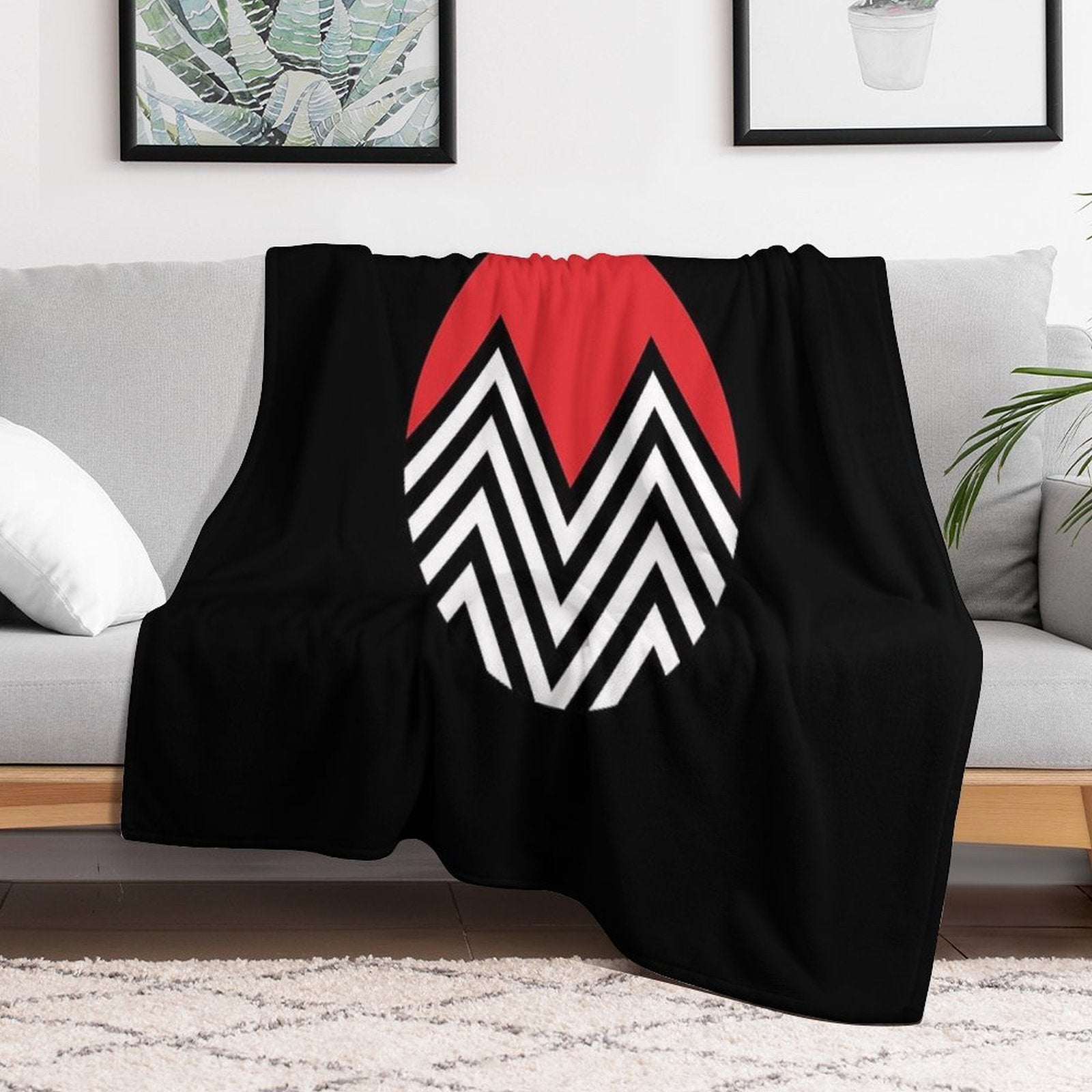 Black Lodge Lightweight Throw Blanket