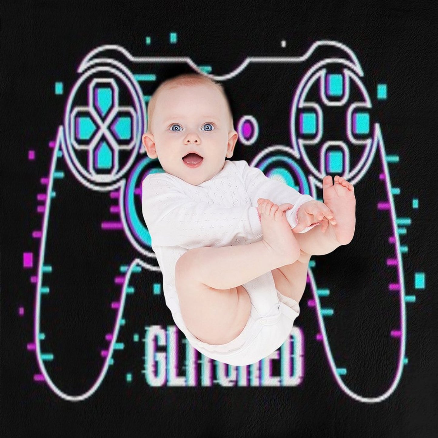 Video Game Controller - Glitched Anti-pilling Throw Blanket