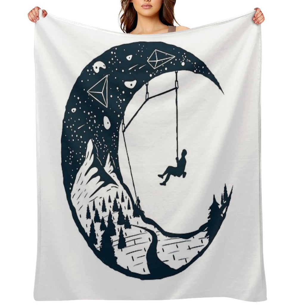 Climber's Sky  Climbing Machine-washable Throw Blanket