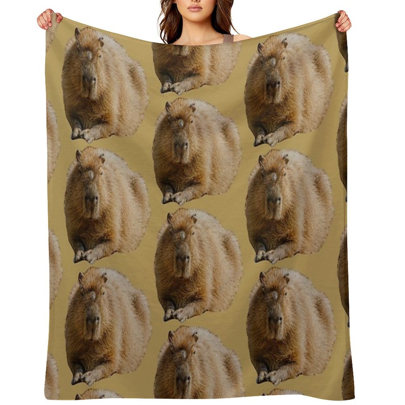 Capybara Dozing in The Sunshine Comfort Throw Blanket