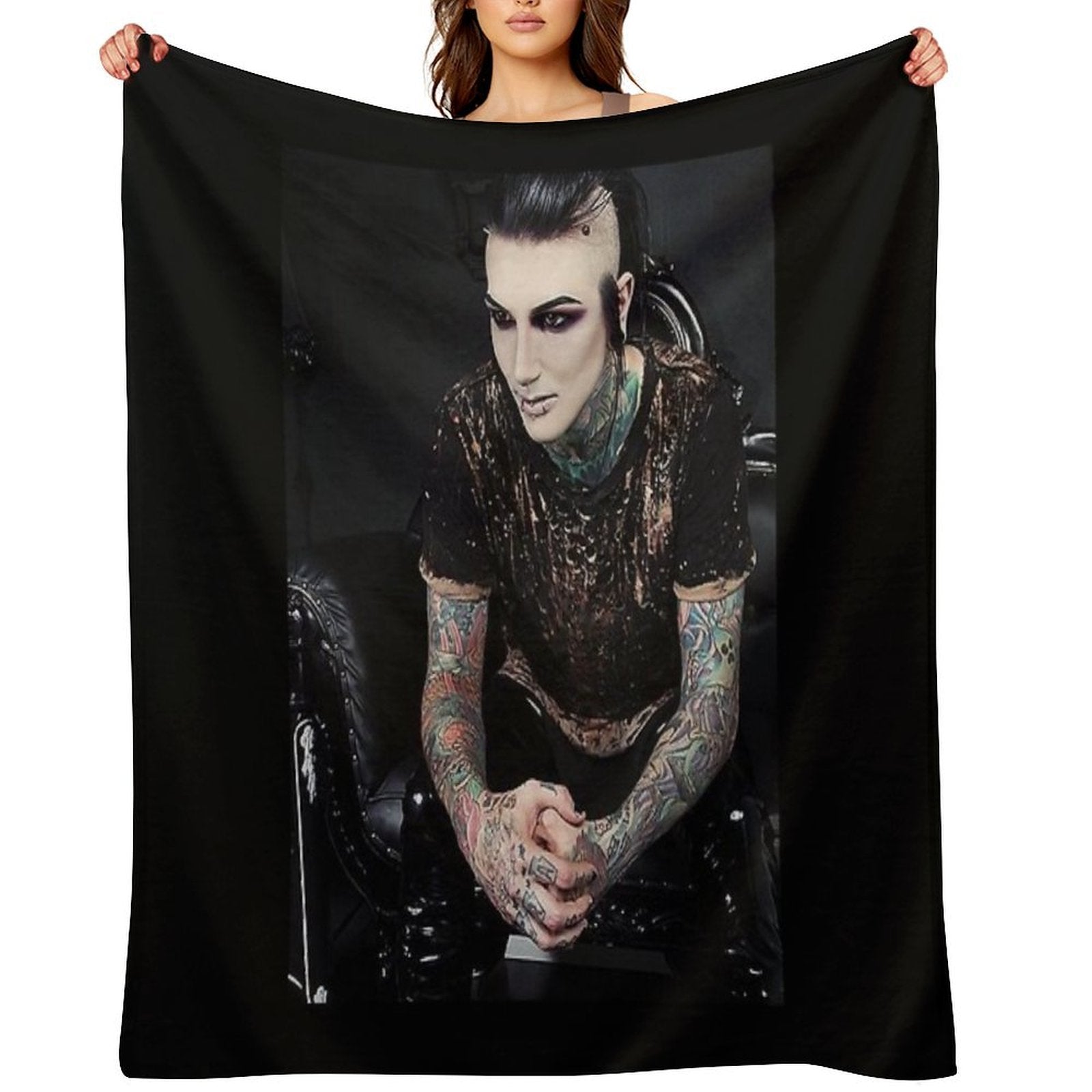 Chris Motionless Cerulli Chris Motionless Cerulli Chris Motionless Cerulli 7 Shrink-resistant Throw Blanket