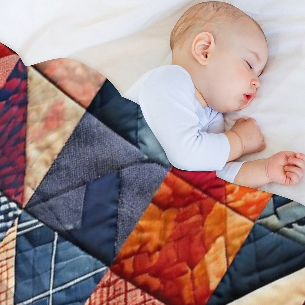Quilted Patchwork Pattern Multi-functional Throw Blanket