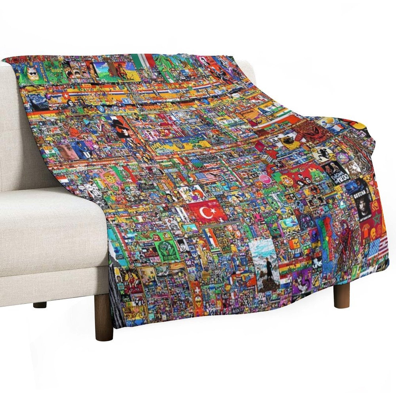 Reddit Place 2023 Merch, Reddit Rplace 2023, Rplace 20223, Rplace 2023 Merch, Rplace 2023 Poster  Rplace 2023 Pixel, Rpla Sustainable Throw Blanket