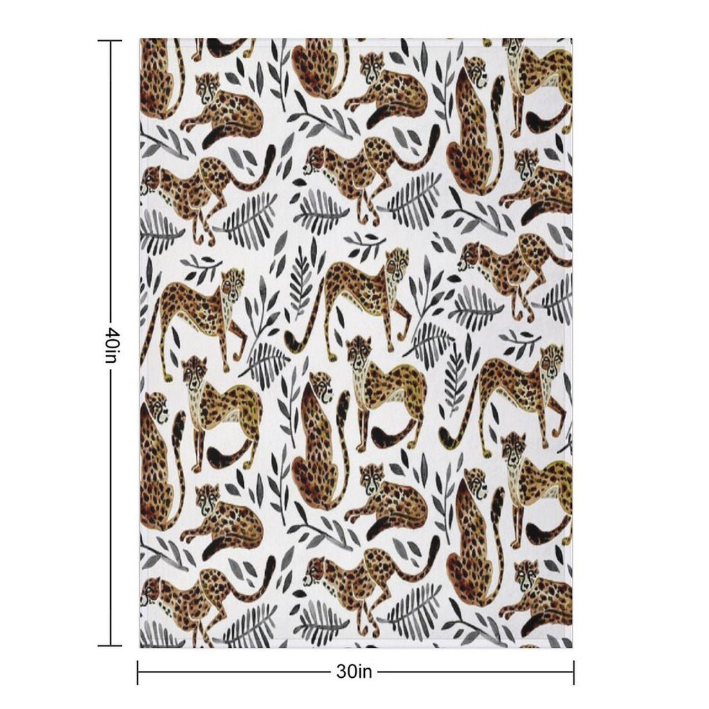 Cheetah Collection – Mocha & Black Palette Lightweight Throw Blanket