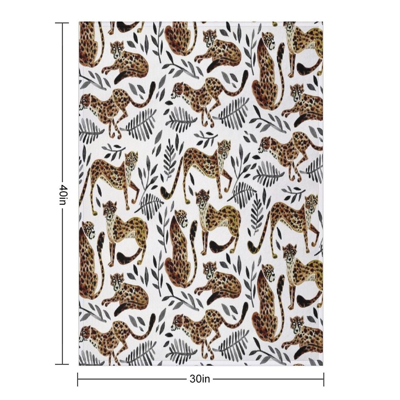 Cheetah Collection – Mocha & Black Palette Lightweight Throw Blanket