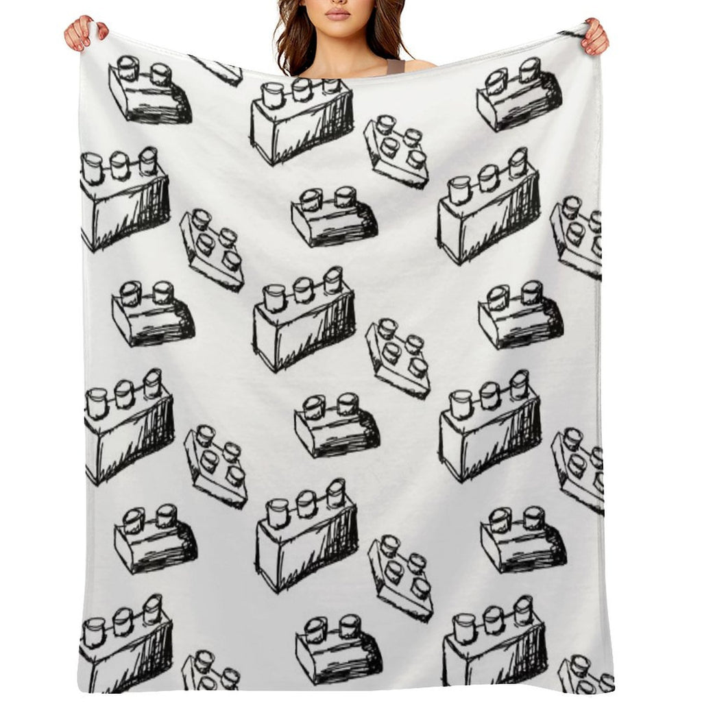 Building Blocks Velvety-soft Throw Blanket