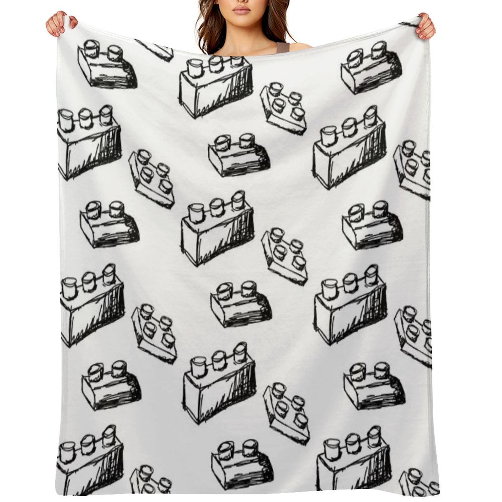 Building Blocks Velvety-soft Throw Blanket